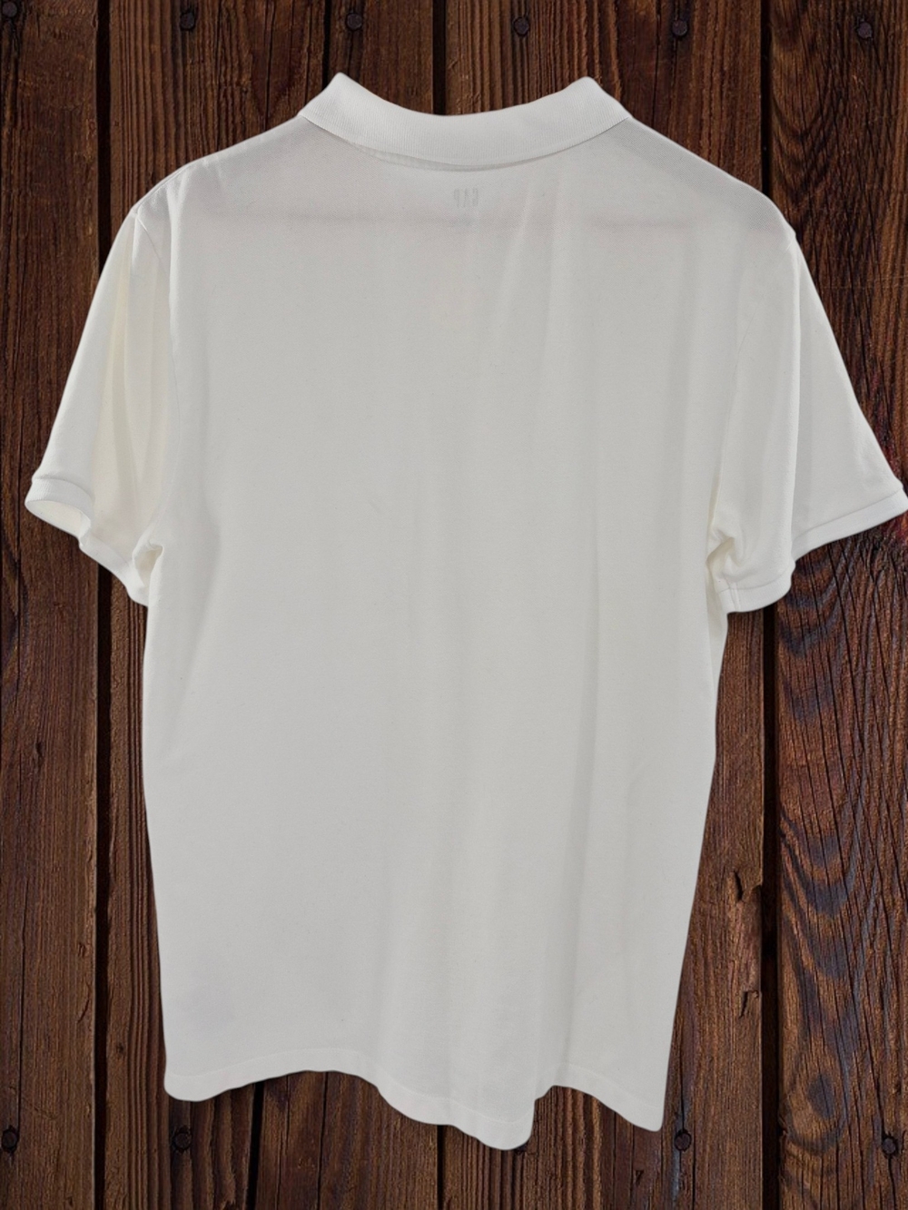 GAP White Stretch Pique Polo Shirt Mens L Golf Preppy Quiet Luxury Old Money Top - Picture 3 of 8